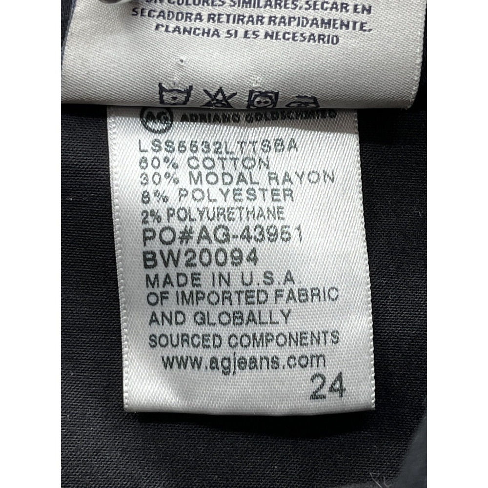 AG Adriano Goldschmied Mini Skirt Womens 24 Black Adaline A-Line Coated USA Made - Picture 8 of 11